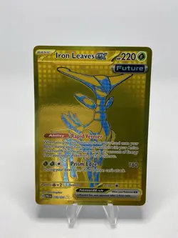 2025 Pokemon SV Prismatic PRE EN Gold Iron Leaves EX #176/131 - Image 1