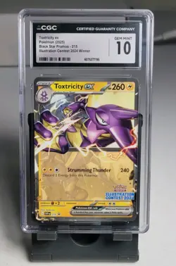 CGC 10 GEM MINT Toxtricity ex Illustration Contest 2024 Black Star Promo Pokemon - Image 1
