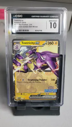 CGC 10 GEM MINT Toxtricity ex Illustration Contest 2024 Black Star Promo Pokemon - Image 2