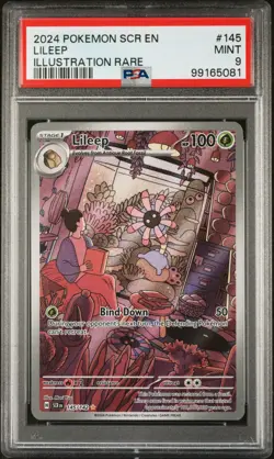 2024 POKEMON SCR EN-STELLAR CROWN ILLUSTRATION RARE #145 LILEEP PSA 9 - Image 1