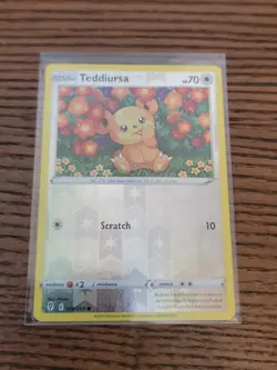 Pokemon Evolving Skies Teddiursa 126/203 REVERSE HOLO PACK FRESH NM - Image 1