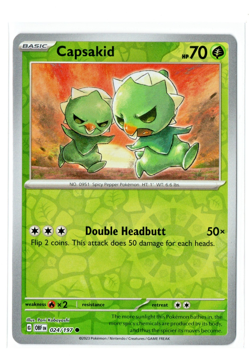 Pokemon TCG - Capsakid 24/197 Reverse Holo Scarlet & Violet Obsidian Flames - NM - Image 1