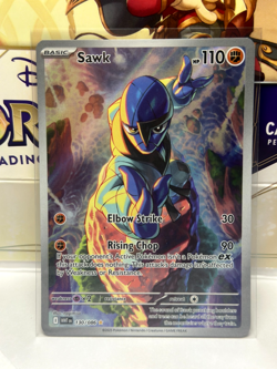 Pokemon TCG Sawk 130/086 Sv: White Flare Illustration Rare NEAR MINT - Image 1