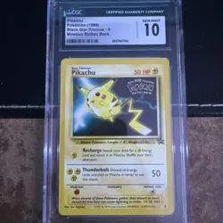 Pokemon TCG Pikachu #4 Black Star Promo WOTC Mewtwo Strikes Back CGC GEM MINT 10 - Image 1