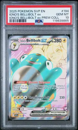 PSA 10 IONO'S BELLIBOLT EX 194 - 2025 POKEMON SVP EN-SV BLACK STAR PROMO PREMIUM - Image 1