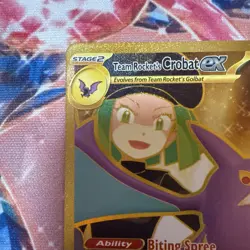 Pokemon Team Rocket's Crobat EX 242/182 DRI EN Gold Rare NM Pack Fresh - Image 2
