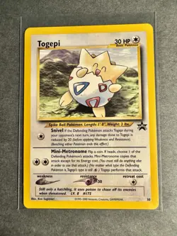 Vintage 1999 Pokemon Wizards Black Star Promo Togepi #30 c602 - LP - Image 1
