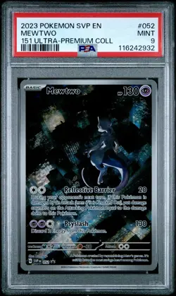 2023 POKEMON SVP EN-SV BLACK STAR PROMO 151 ULTRA-PREM COLL #052 MEWTWO PSA 9 - Image 1