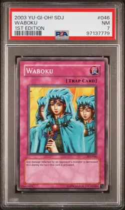 2003 YU-GI-OH! STARTER DECK: JOEY 1ST ED #046 WABOKU PSA 7 - Image 1
