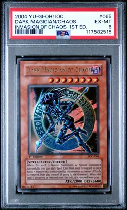 2004 YU-GI-OH! IOC-INVASION OF CHAOS 1ST ED #065 DARK MAGICIAN OF CHAOS PSA 6 - Image 1