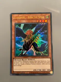 Blackwing - Bora the Spear - 1st Edition Ultra Rare BLCR-EN057 Yugioh - Image 1