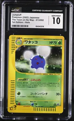 CGC 10 Jumpluff Holo 013/092 1st Edition The Town on No Map 2002 Pokemon Card - Image 1