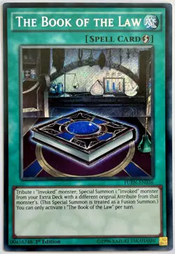 FUEN-EN036 The Book of the Law - Secret Rare 1st Edition Near Mint YuGiOh Card - Image 1