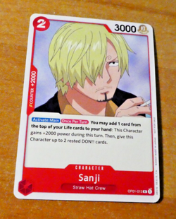 ONE PIECE ENGLISH CARD GAME CARTE Sanji OP01-013 EN TCG NEUF - Image 1