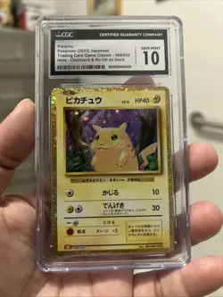 🔥 CGC 10 GEM MINT Pikachu - Pokemon 2023 Japanese Trading Card 008/032) - Image 1