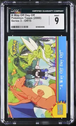 CGC 9 A Way Off Day Off OR15 Topps Series 3 2000 Pokemon Card - Image 1