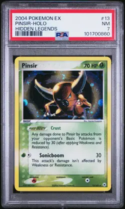 PSA 7 Pinsir Holo 13/101 EX Hidden Legends 2004 Pokemon Card - Image 1