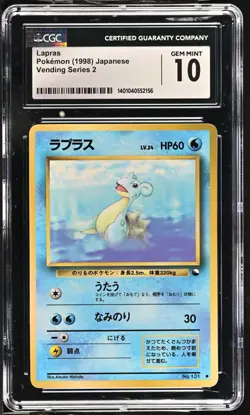 CGC 10 Lapras No. 131 Vending Series 2 1998 Pokemon Card - Image 1