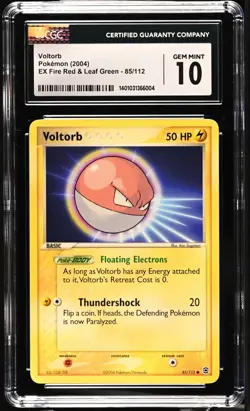CGC 10 Voltorb 85/112 EX Fire Red & Leaf Green 2004 Pokemon Card - Image 1