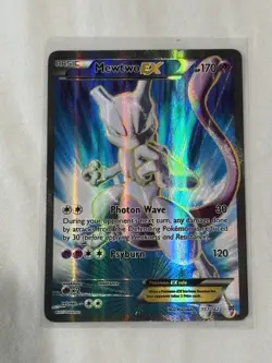 Pokemon Mewtwo EX TCG Full Art Holo Ultra Rare Card Breakthrough 157/162 - Image 1