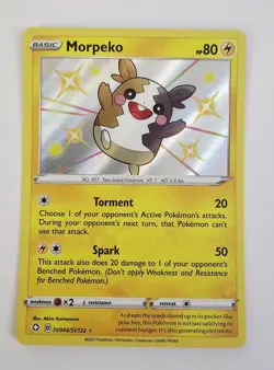 Morpeko SV044/SV122 Shiny Holo Rare Shining Fates Pokemon TCG Card NM - Image 1