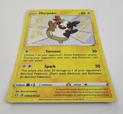 Morpeko SV044/SV122 Shiny Holo Rare Shining Fates Pokemon TCG Card NM - Image 2