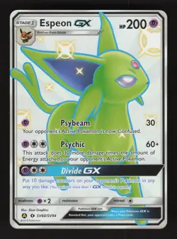 Espeon GX SV60/SV94 Pokemon Hidden Fates Holo Full Art Card - Image 1
