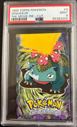 PSA 9 Venusaur 3/12 Topps The Movie 1999 Pokemon Card - Image 1