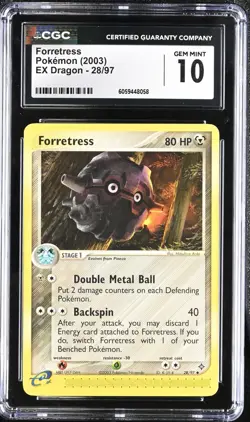 CGC 10 Forretress 28/97 EX Dragon 2003 Pokemon Card - Image 1