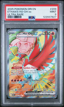 PSA 9 Ethan's Ho-oh ex 209/182 Destined Rivals DRI Pokemon Card - Image 1