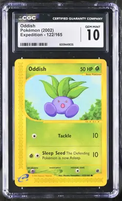 CGC 10 Oddish 122/165 Expedition 2002 Pokemon Card - Image 1