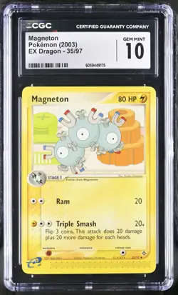 CGC 10 Magneton 35/97 EX Dragon 2003 Pokemon Card - Image 1
