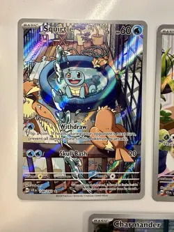 Squirtle 148/142 + Bulbasaur 143/142 + Charmander 044 Stellar Crown Holo 3 Card - Image 5