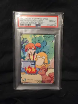 1999 Pokemon Jr Orange Card Misty/Psyduck/Pulpit PSA 10 Gem Mint - Image 1