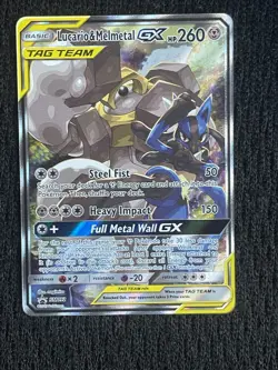 Pokemon TCG Lucario & Melmetal Tag Team GX SM192 Holo Promo Card Sun & Moon - Image 1