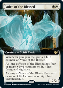 [1x] Voice of the Blessed - Extended Art Near Mint, English VOW Extras MTG Magic - Image 1