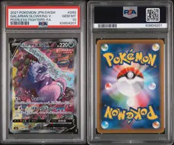 2021 Pokemon TCG Japanese Galarian Slowing V Chilling Reign 179/198 PSA 10 - Image 1