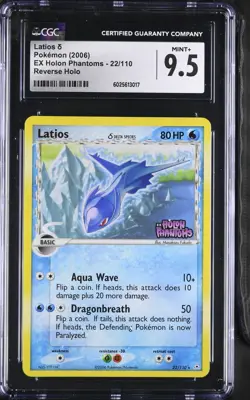 CGC 9.5 Latios Reverse Holo 22/110 EX Holon Phantoms 2006 Pokemon Card - Image 1
