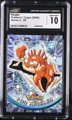 CGC 10 Kingler #99 Pokemon Topps Series 2 2000 Pokemon Card - Image 1