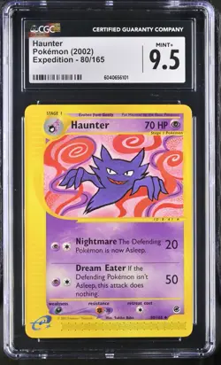 CGC 9.5 Haunter 80/165 Expedition 2002 Pokemon Card - Image 1