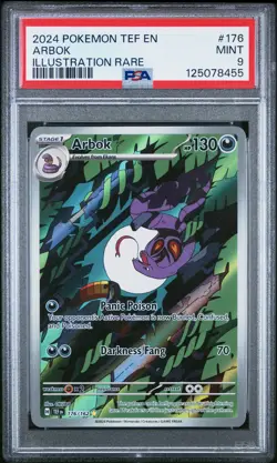2024 POKEMON TEF EN-TEMPORAL FORCES ILLUSTRATION RARE #176 ARBOK PSA 9 - Image 1