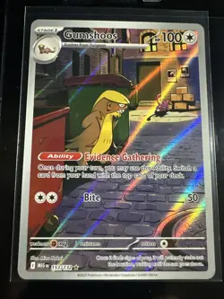 Gumshoos Illustration Rare 153/132 Pokemon TCG Mega Evolution Pack Fresh NM - Image 1