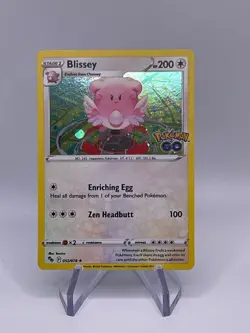 Pokemon TCG Blissey Pokemon GO 052/078 Cosmos Holo Rare - Image 1