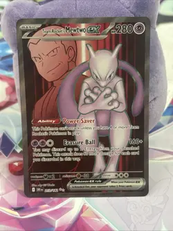 Pokemon Mewtwo EX TCG Team Rockets 213/182 Full Art Destined Rivals English - Image 1