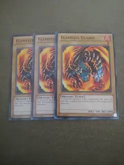 Yugioh 3x NM Flamvell Guard - SDBE-EN005 - Image 1