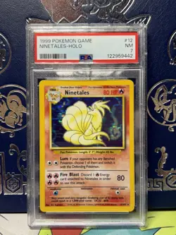 1999 Pokemon Base Set Ninetales Holo #12 PSA 7 NM WOTC Vintage TCG Card - Image 1