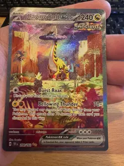 Pokemon TCG Temporal Forces Raging Bolt EX Special Illustration Card 208/162 - Image 1