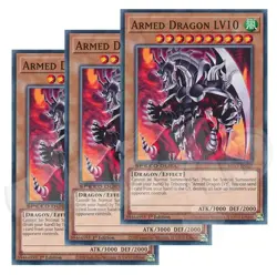 Yugioh - Armed Dragon LV10 x 3 - 1st Edition NM - Plus Free Holographic Card - Image 1