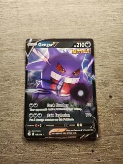 Pokemon Gengar v Fusion Strike Holo Ultra Rare Card 156/264 - Image 1