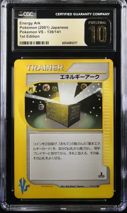 CGC 10 Pristine Energy Ark 139/141 1st Edition Pokemon VS 2001 Pokemon Card - Image 1